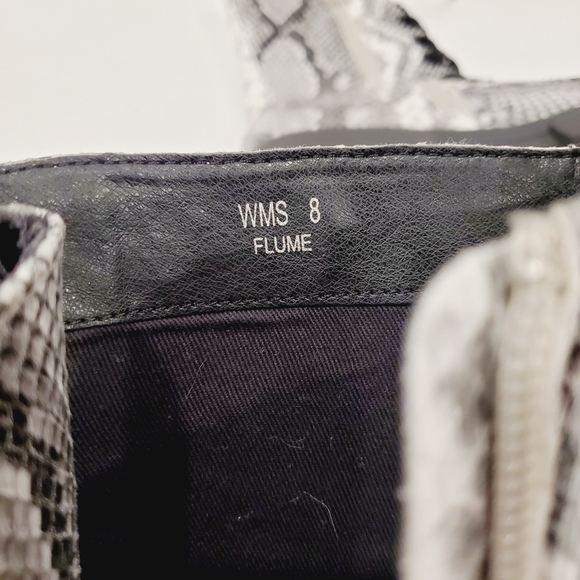 NEW DV Dolce Vita Flume Combat Boots Snake Print Faux Leather Gray - Picture 6 of 6